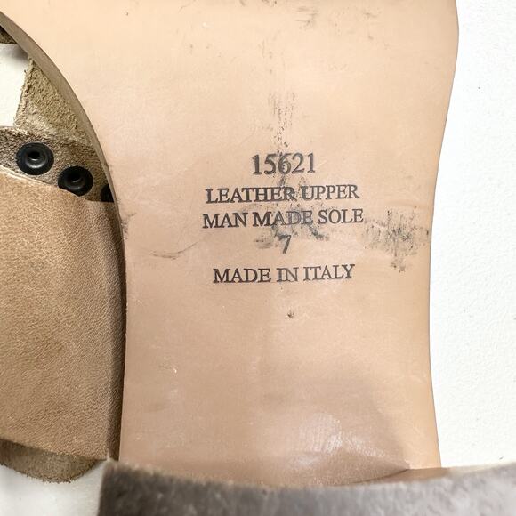 Women's BARBARA BARBIERI Brown Leather Heel Ankle Strap Sandals Size 7 - Picture 3 of 8